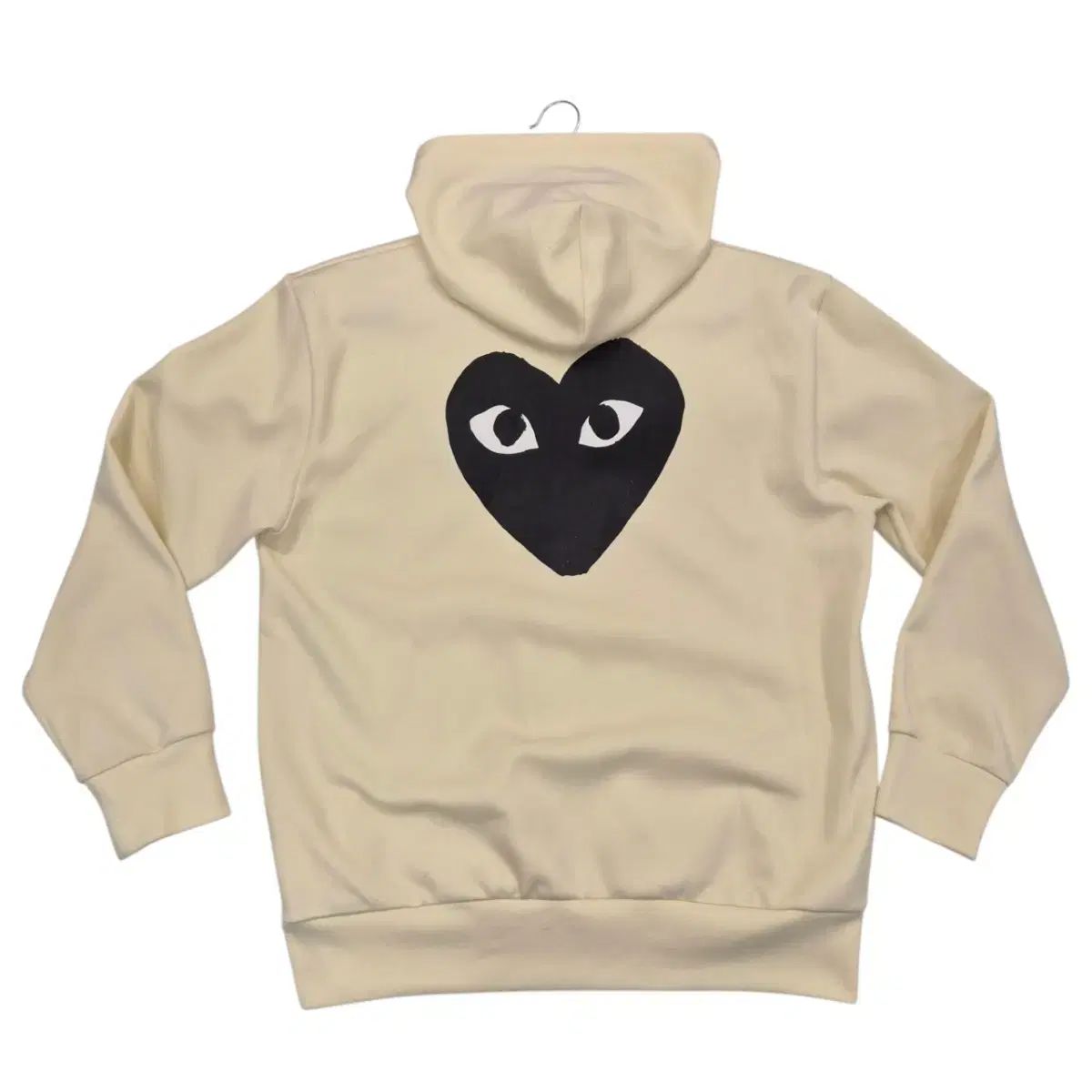 コム デ ギャルソン アイボリー ハート フードジップアップ