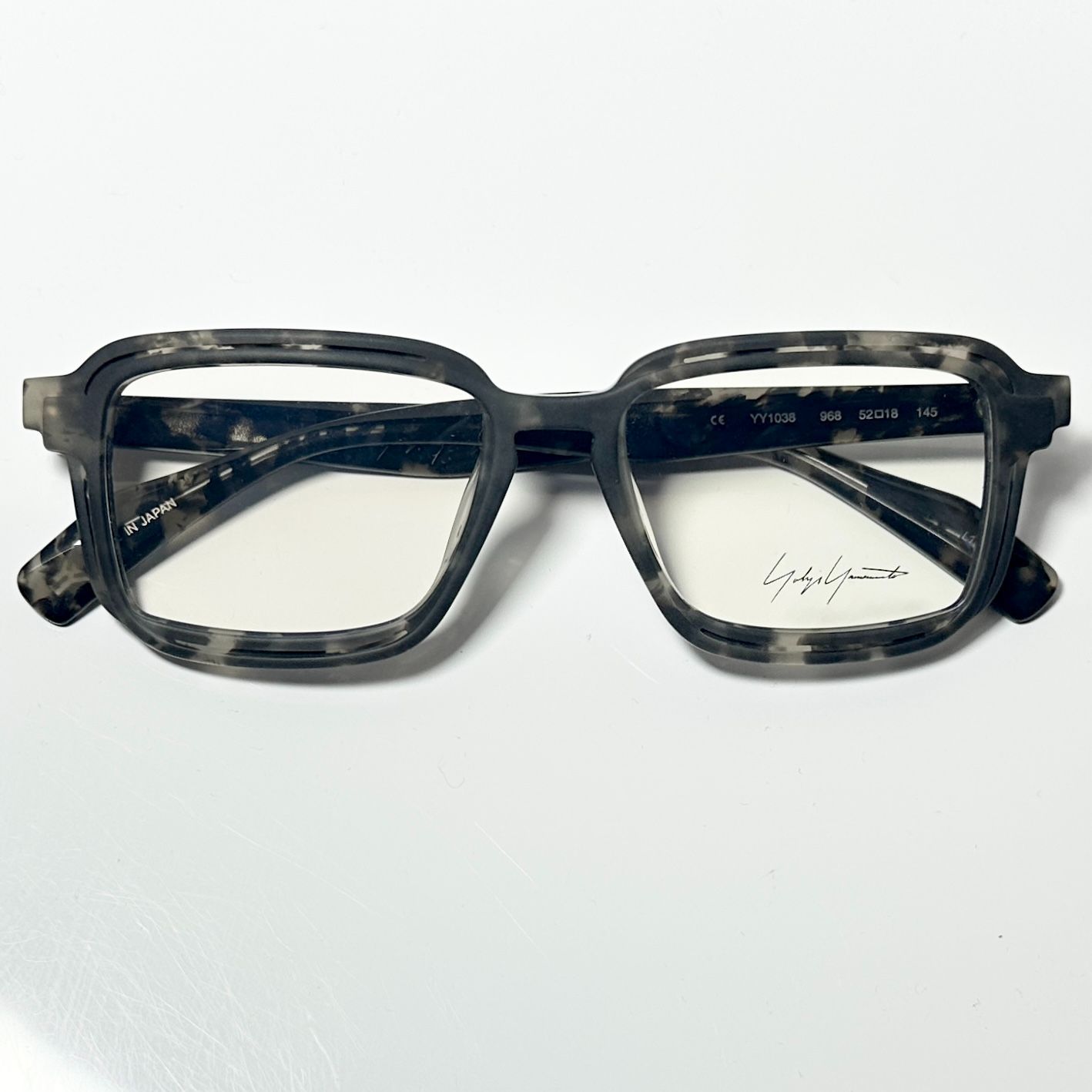 Yohji Yamamoto ヨウジヤマモト YY1038 968 灰色 黒 メガネ 純正ケース付き Y3