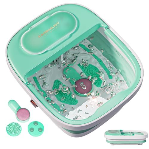 足湯 足湯器 フットバス 保温機能付き 折りたたみ バブル機能 自動オフ 水と電気分離 赤色ライト 3 つの美足置き換え 持ち運びハンドル静音設計 日本語取扱説明 ミントグリーン