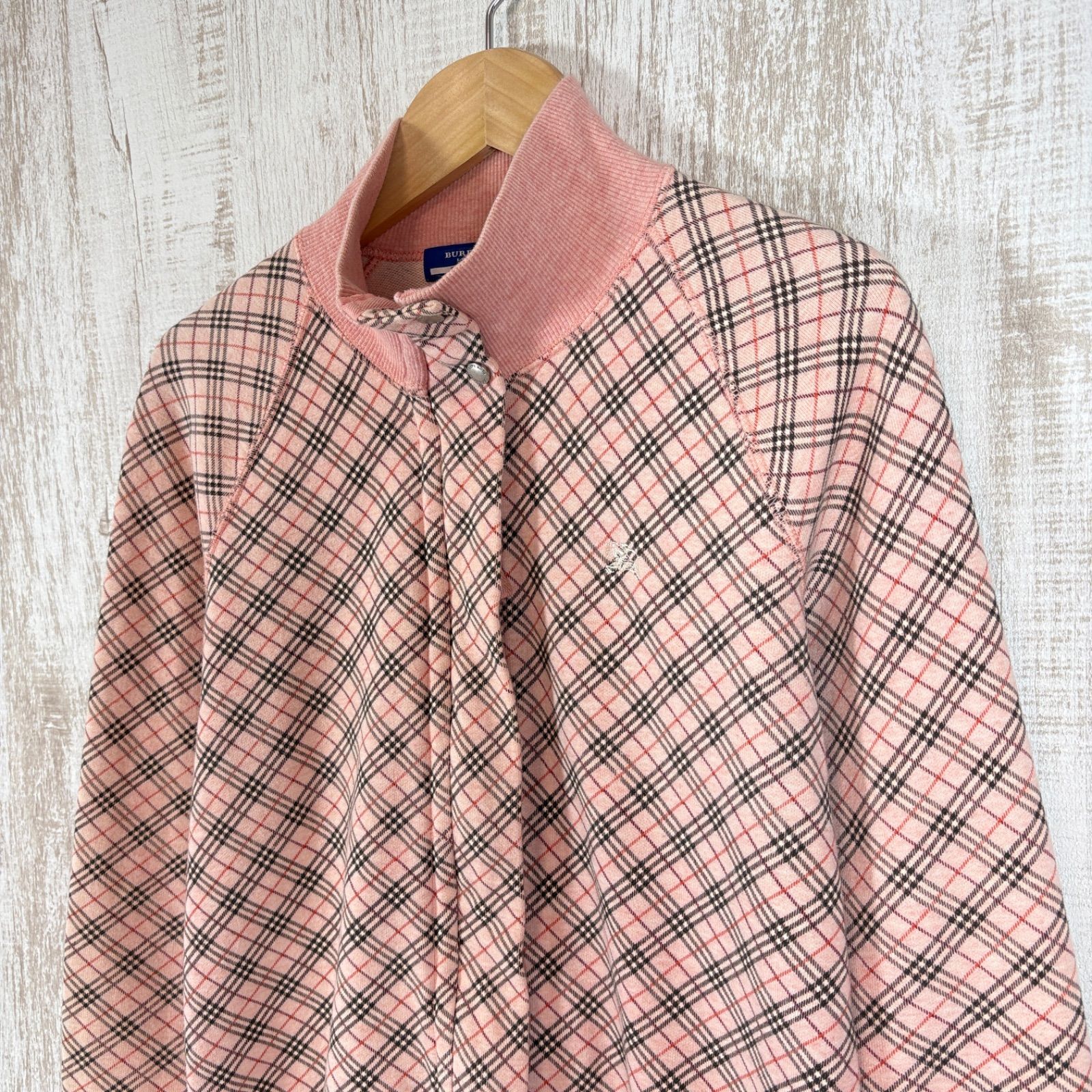 バーバリーブルーレーベル　フルジップ ブルゾン ノバチェック ホースロゴ刺繍 BURBERRY BLUE LABEL バーバリーブルーレーベル ホースロゴ刺繍 ノバ