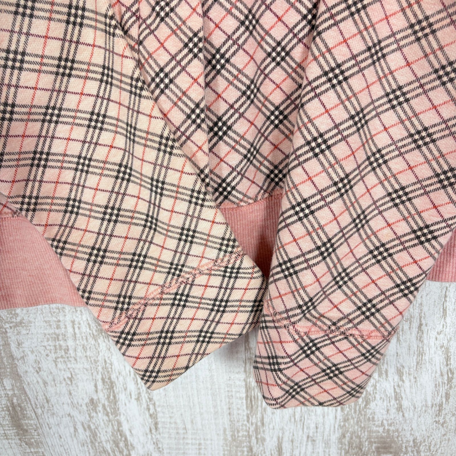 バーバリーブルーレーベル ノバチェック ジップアップブルゾン スウェット 38 BLUE LABEL CRESTBRIDGE（ブルーレーベルクレストブリッジ）の