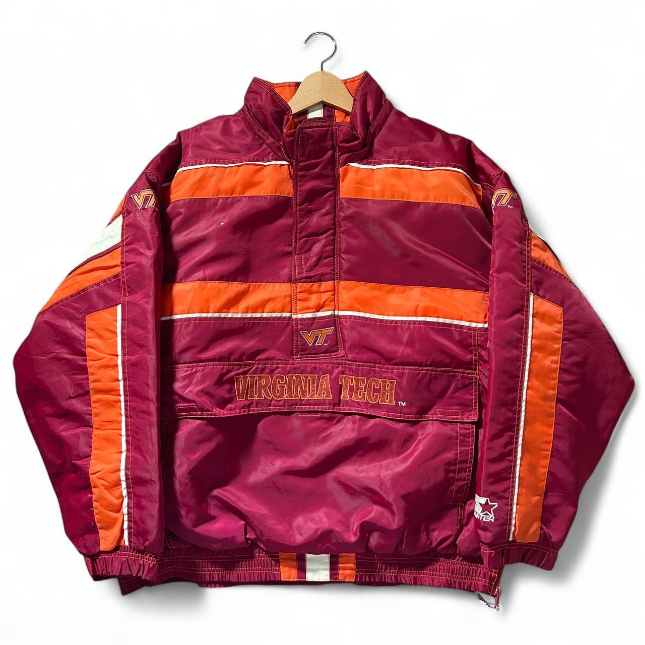 STARTER スターター カレッジ刺繍 中綿 プルオーバージャケット XL