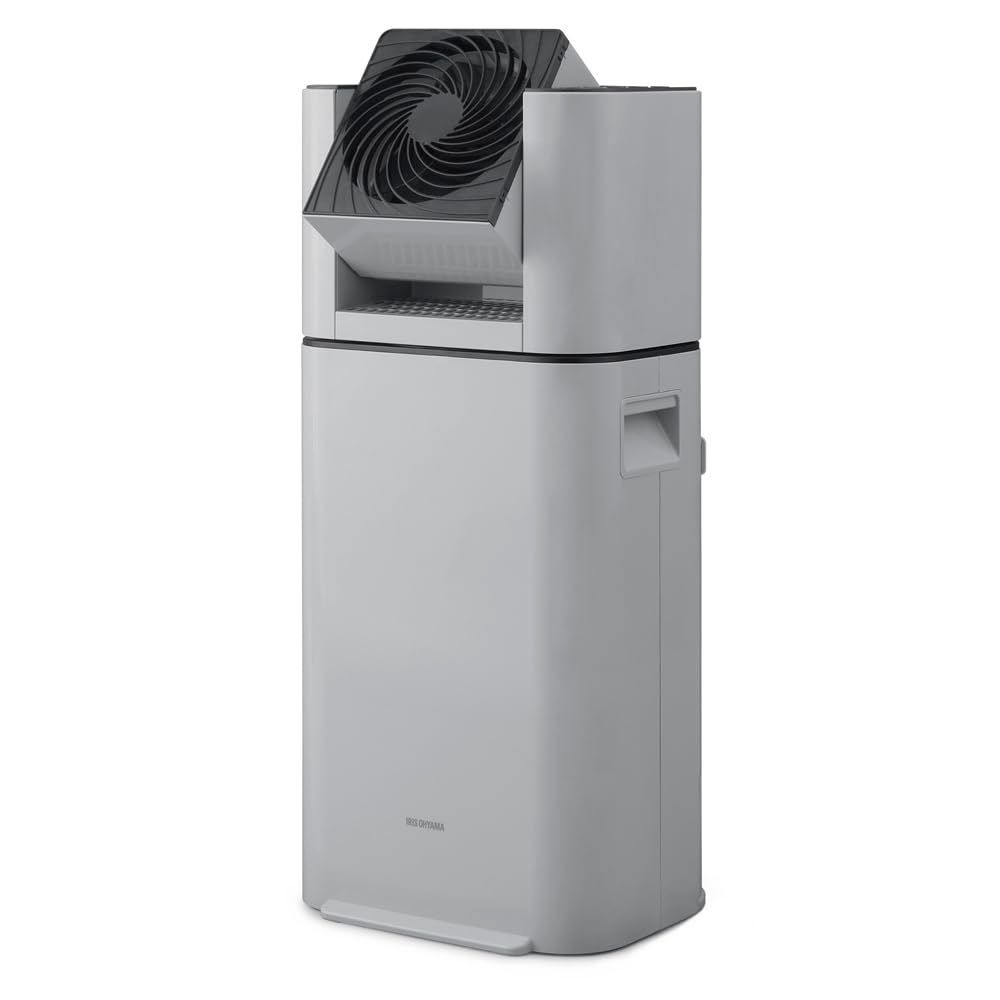 アイリスオーヤマ 除湿機 衣類乾燥 デシカント式 13畳 サーキュレーター付き 除湿器 除湿量 5L タイマー付き スピード乾燥 静音設計 大容量 強力 部屋干し カビ防止 首ふり 左右 梅雨対策 コンパクト リビング IJDC-N50-H グレー