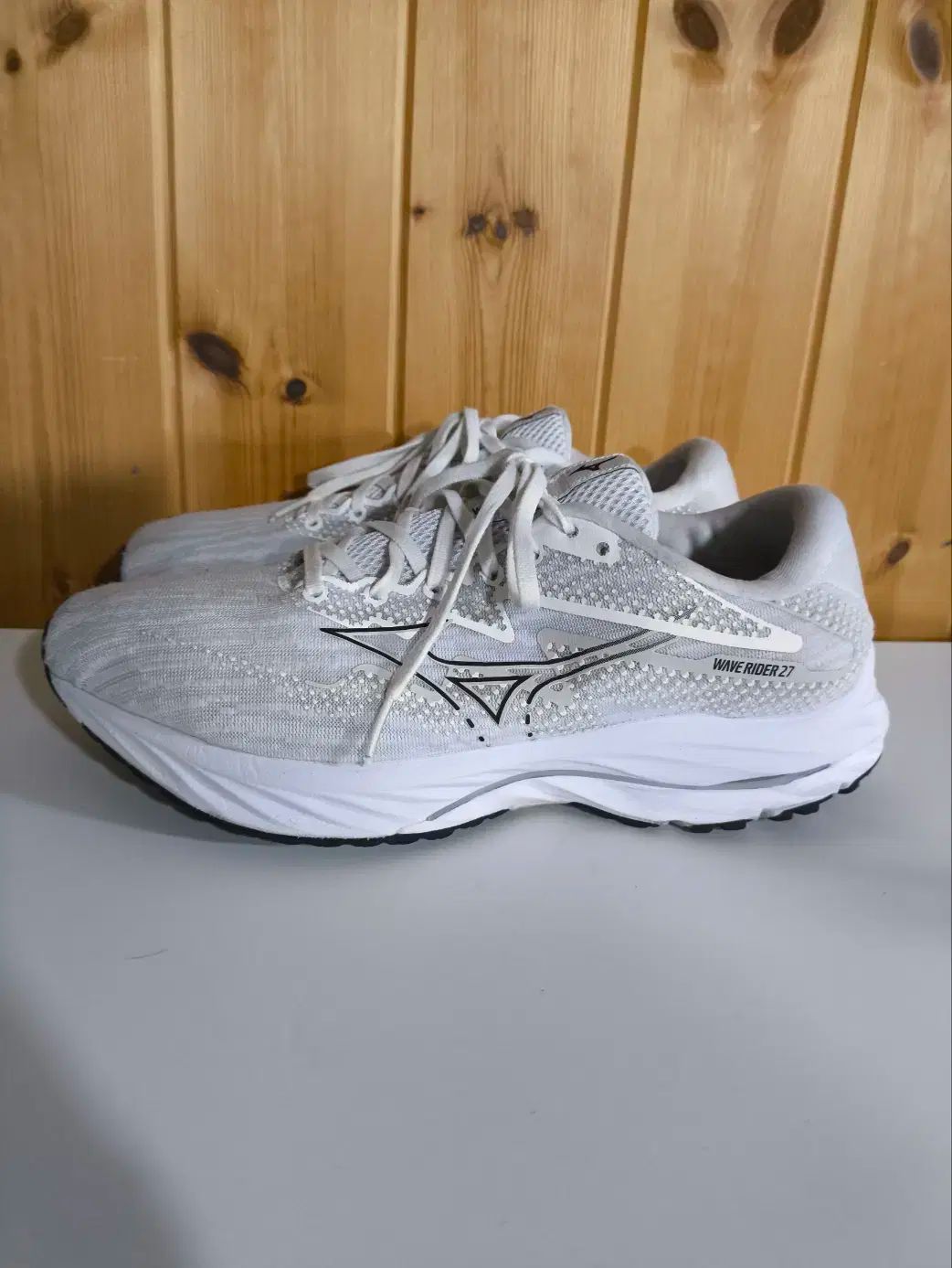 280mm ミズノ ウェーブライダー27 マラソンスニーカー ランニングシューズ