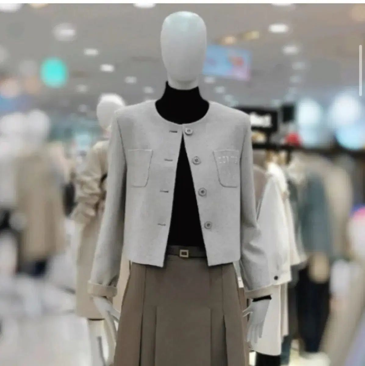 CC collect ポケット 刺繍 ジャケット_メランジ ベージュ