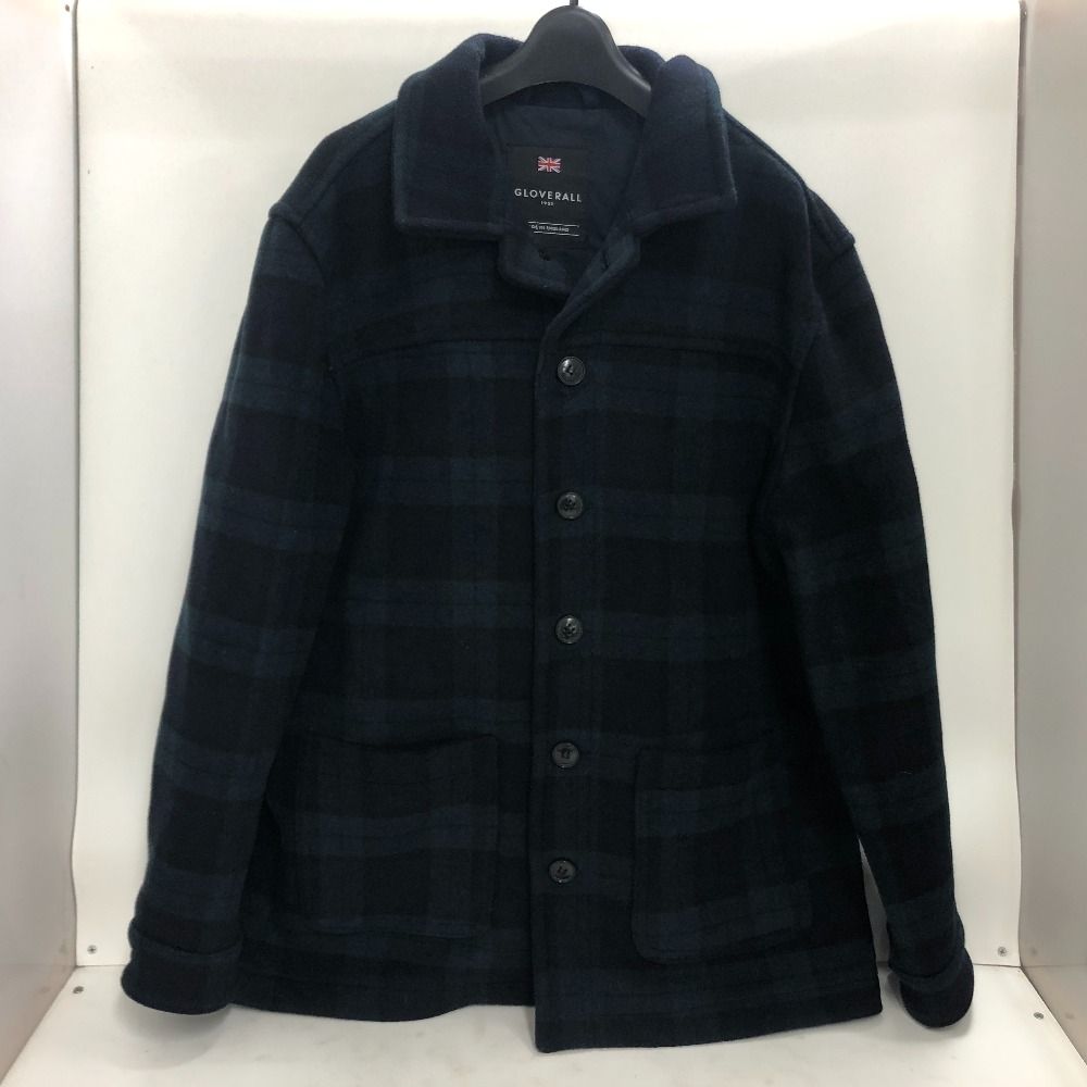 02w20254 GLOVE RALL グローバーオール ウールコート チェック柄 グリーン L イングランド製 メンズ アウター ウール 品