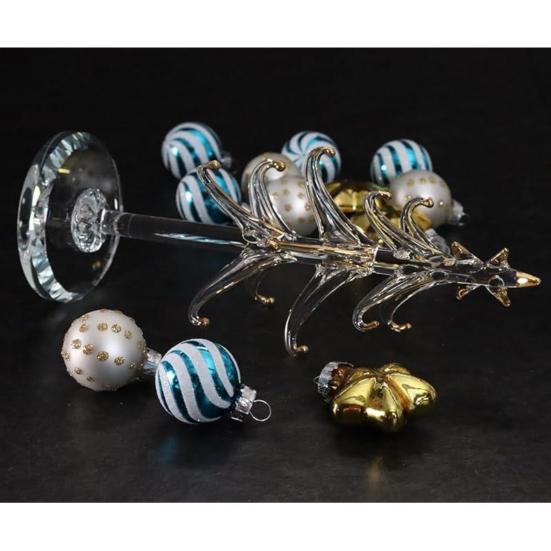 フォーカート かわいい ガラスの クリスマスツリー オーナメントセット スターツリー×3個セット NEXPOTALLINN_EU