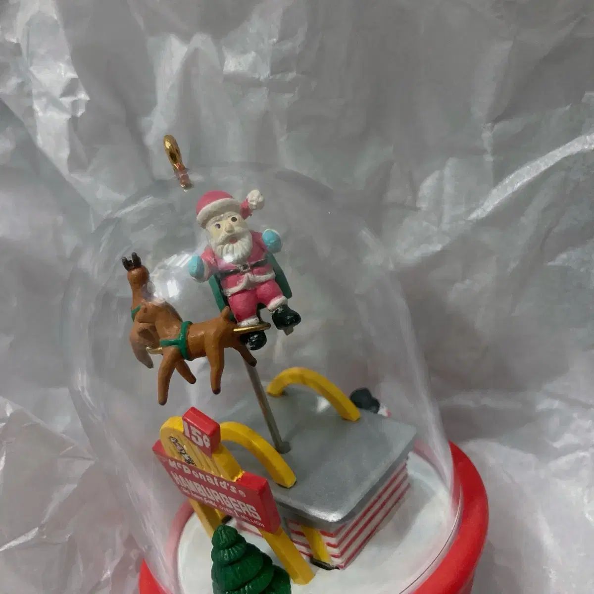 動くクリスマスオーナメント マクドナルド サンタ フライ