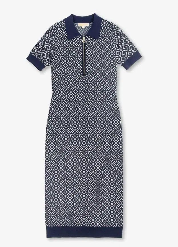 MK マイケルコース ロゴ ジップアップ ニットワンピース