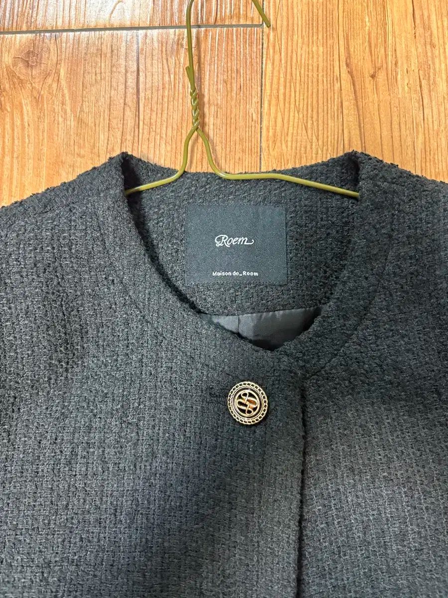 ROEM ブラック ツイード セットアップ