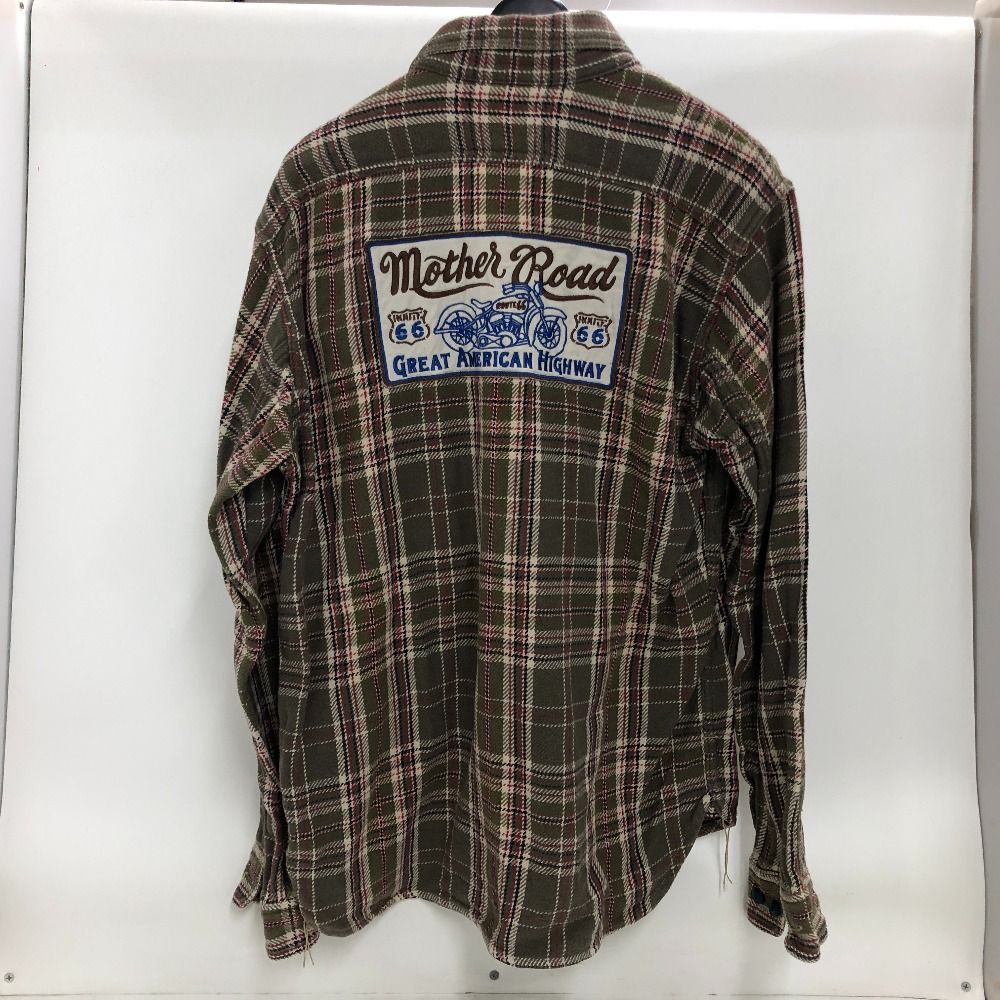 02w20123 TOYS McCOY トイズマッコイ ヘビーネルシャツ ブラウン UNION MADE製 メンズ サイズ16 長袖シャツ 品