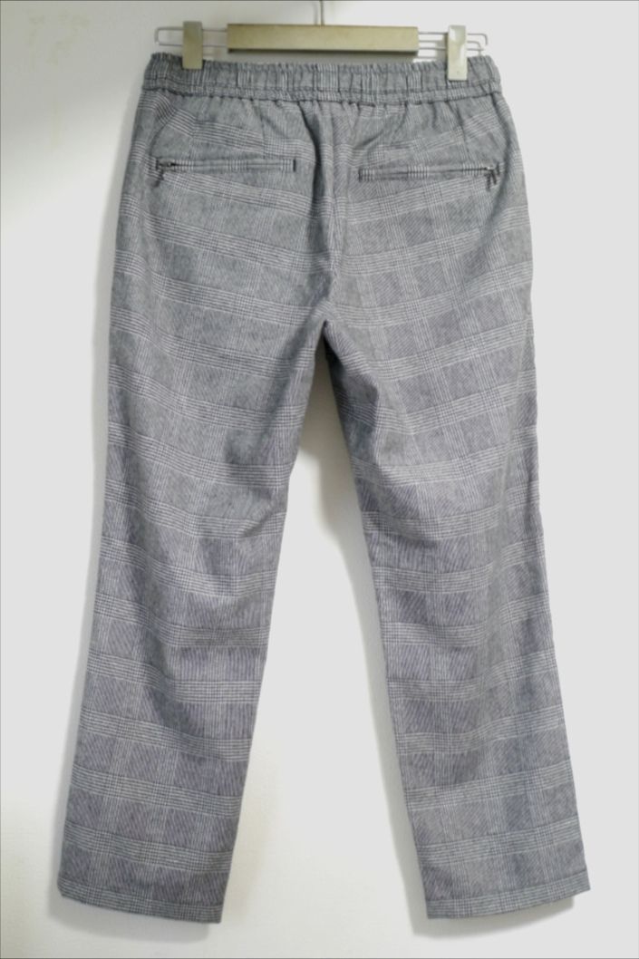 DOLCE - GABBANA ドルチェ-ガッバーナ ストレッチ混 ドローストリング イージー ジョガー パンツ 白黒 44 合わせやすいチェック柄