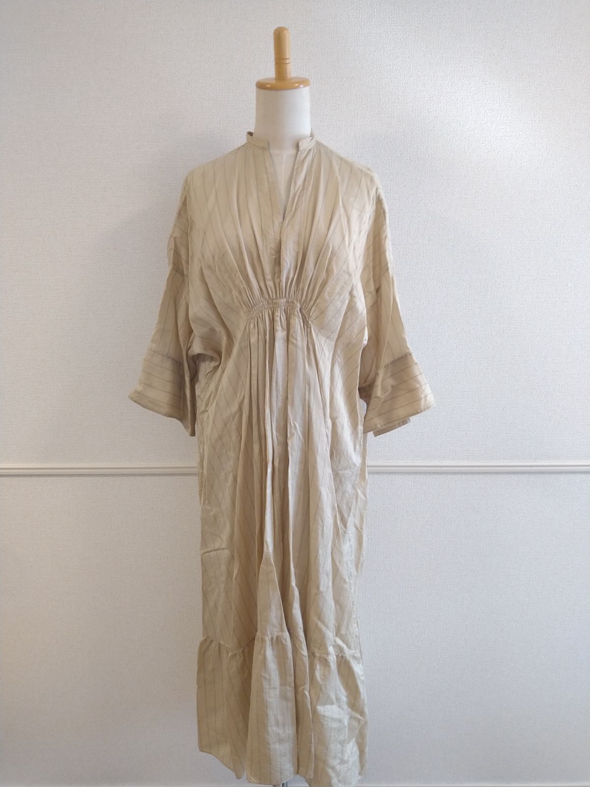 UNION LAUNCH SILK STRIPE DRESS ユニオンランチ シルク ストライプ ドレス ワンピース ONE PIECE