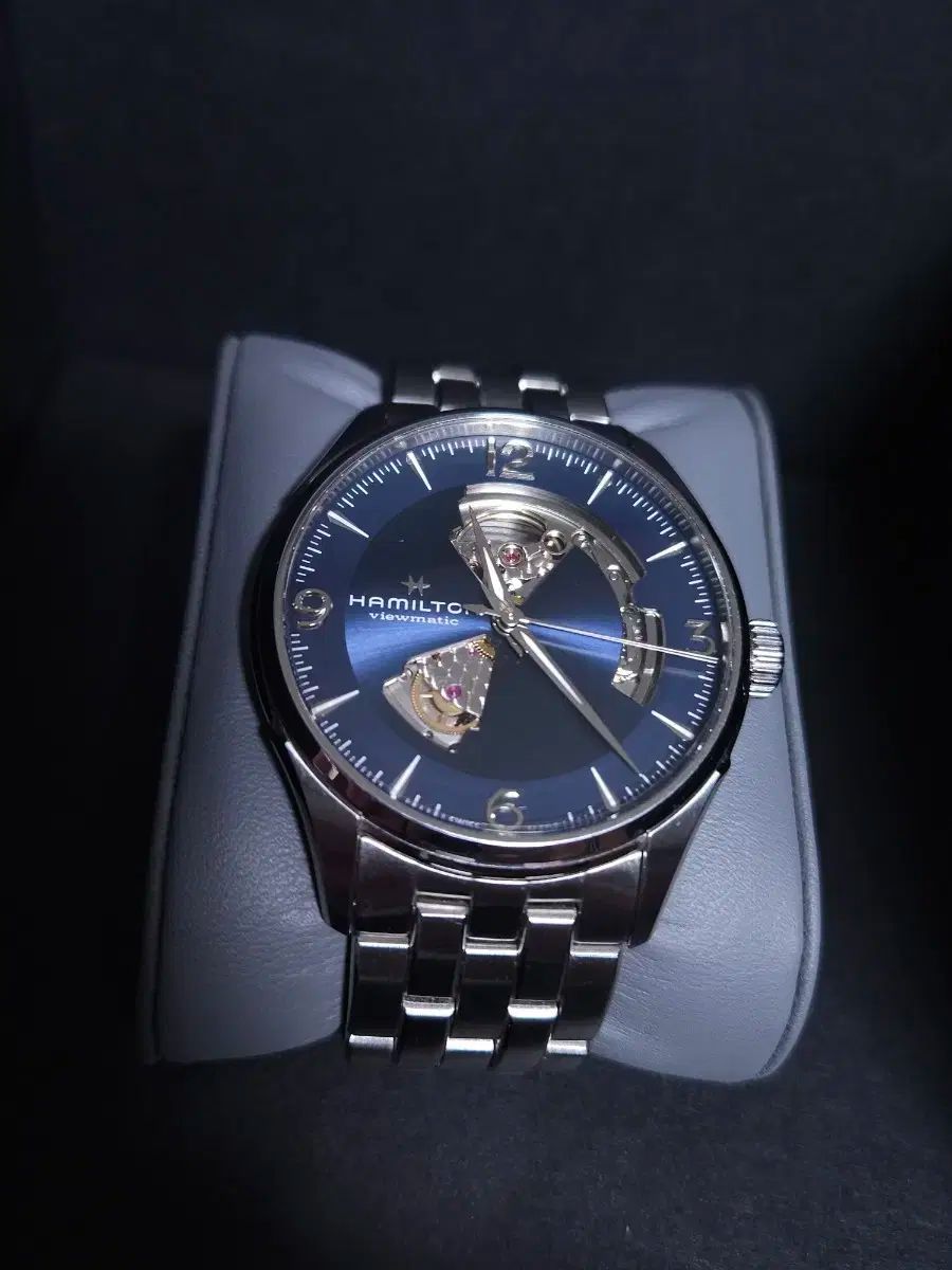  新モデル ハミルトン ジャズマスター オープンハート 42 mm S級 液晶フィルム デザイン麻 自動巻き時計 腕時計(アナログ)