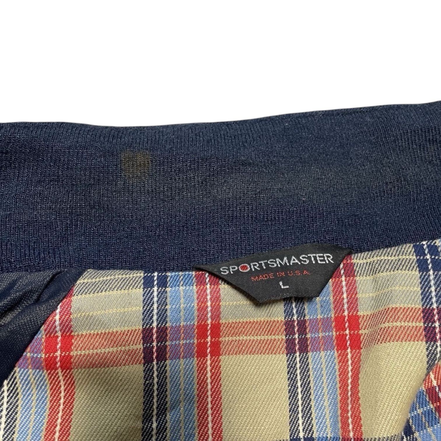80s アメリカ製 SPORTSMASTER スウィングトップ L ネイビー ブルゾン ヴィンテージ 古着 スポーツマスター