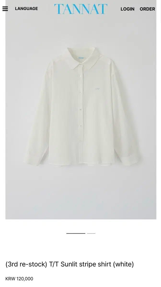 TANNAT サンリット ストライプ シャツ sunlit stripe shirt