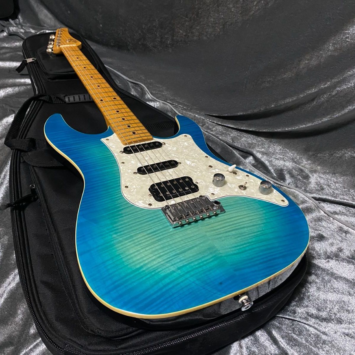 FUJIGEN JOS-FM-G フジゲン FGN セイモアダンカンPU搭載 コイルタップ付き 国産 Made in Japan 2019年製 グリーン エレキギター