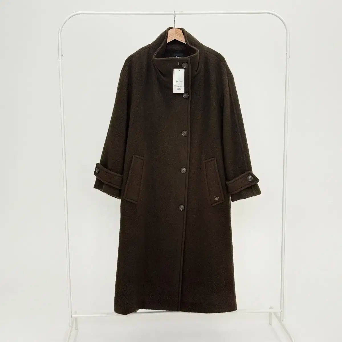 Jucy Judy ジュシジュディ アルパカ ハイネック コート ロングコート ブラウン 90