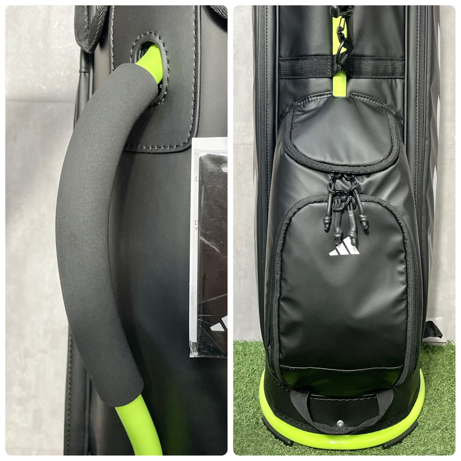 新品】adidas アディダス キャディバッグ ゴルフバッグ ブラック 2024