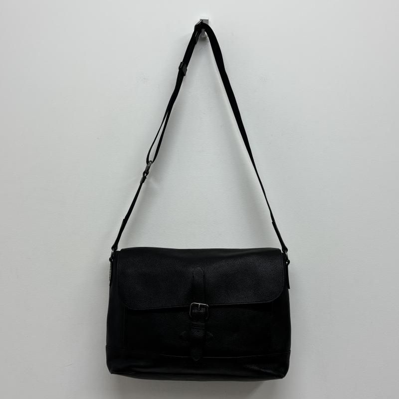 コーチ coach レザー メッセンジャー ショルダーバッグ ブラック A4