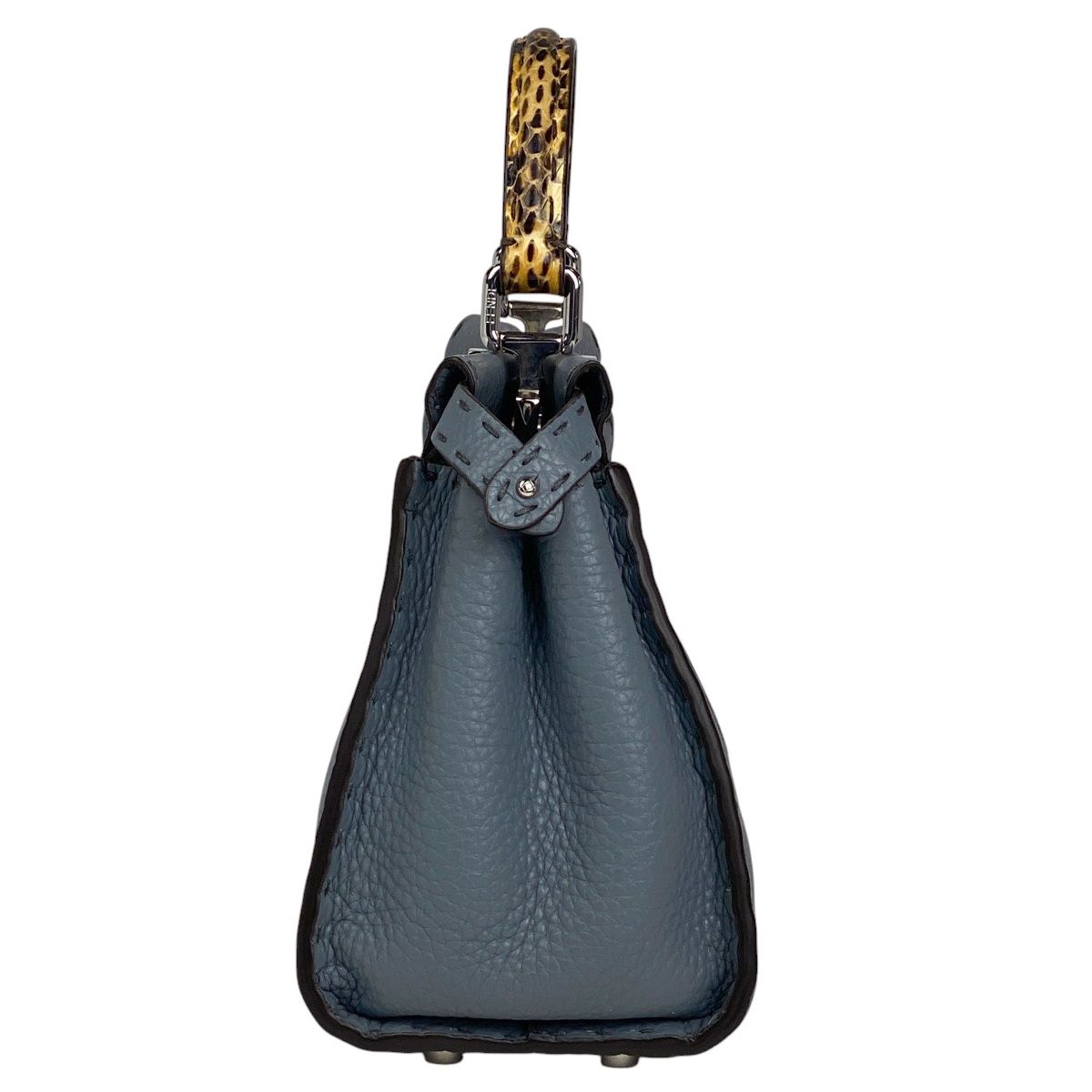 フェンディ FENDI ピーカブー ミニ ハンドバッグ 2WAY ショルダーバッグ セレリア ハンドバッグ レザー ブルー 8BN244 レディース