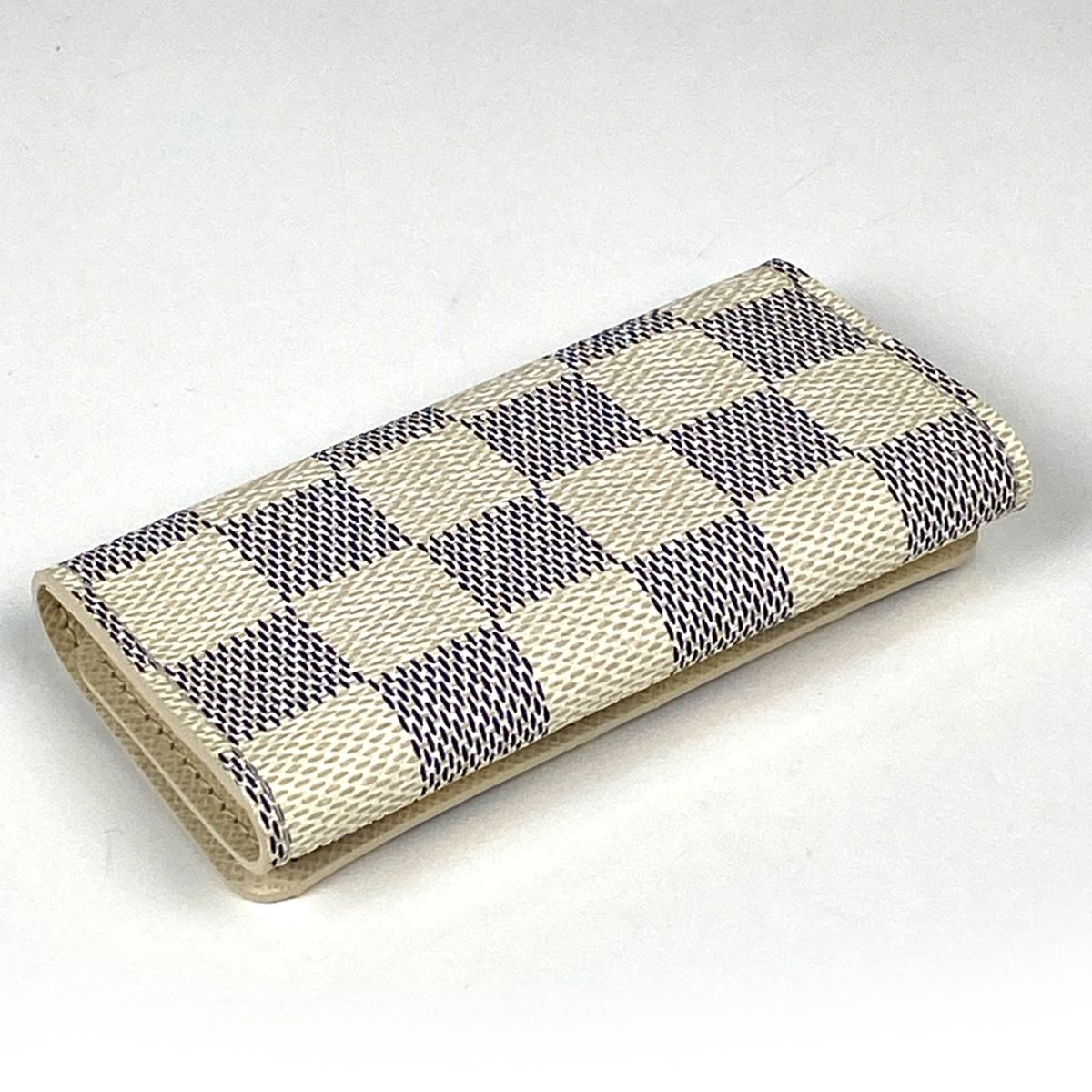 ルイ ヴィトン Louis Vuitton ミュルティクレ 4 鍵入れ キーホルダー キーケース ダミエアズール ホワイト N60020 レディース