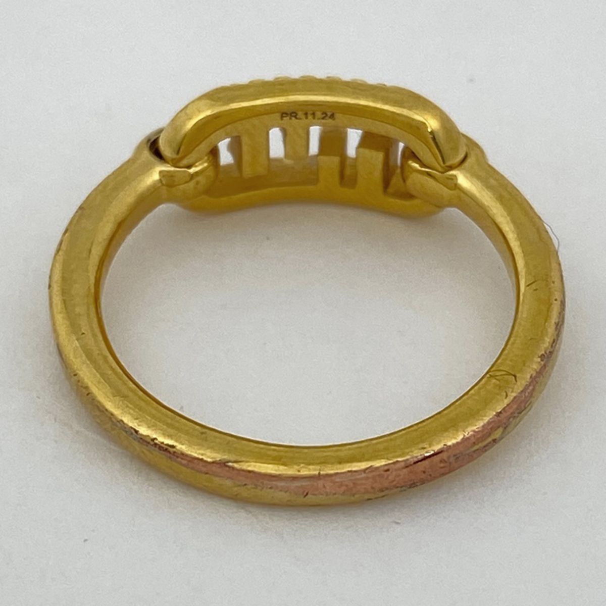 フェンディ FENDI オーロック リング ズッカロゴ 指輪 リング 9号 GP ラインストーン ゴールド レディース FORTGASGNV_COM_BR