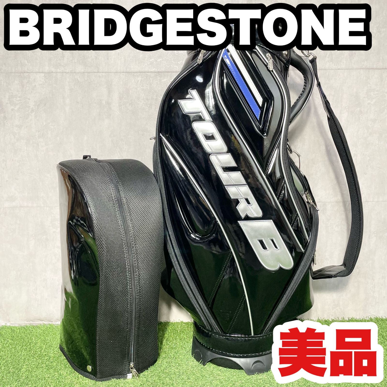 BRIDGESTONE TOUR B キャディバッグ ゴルフバッグ ブラック ブリヂストン エナメル ツアーB ブリジストン キャディバック