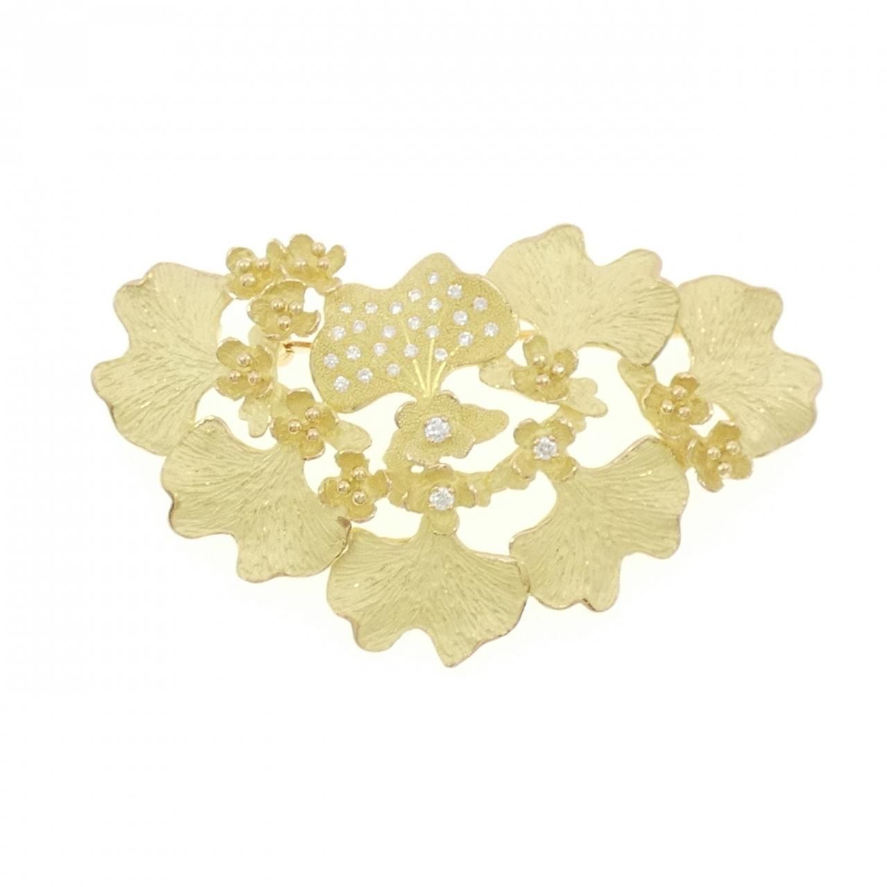 イケダケイコ ダイヤモンド ブローチ 0.21CT