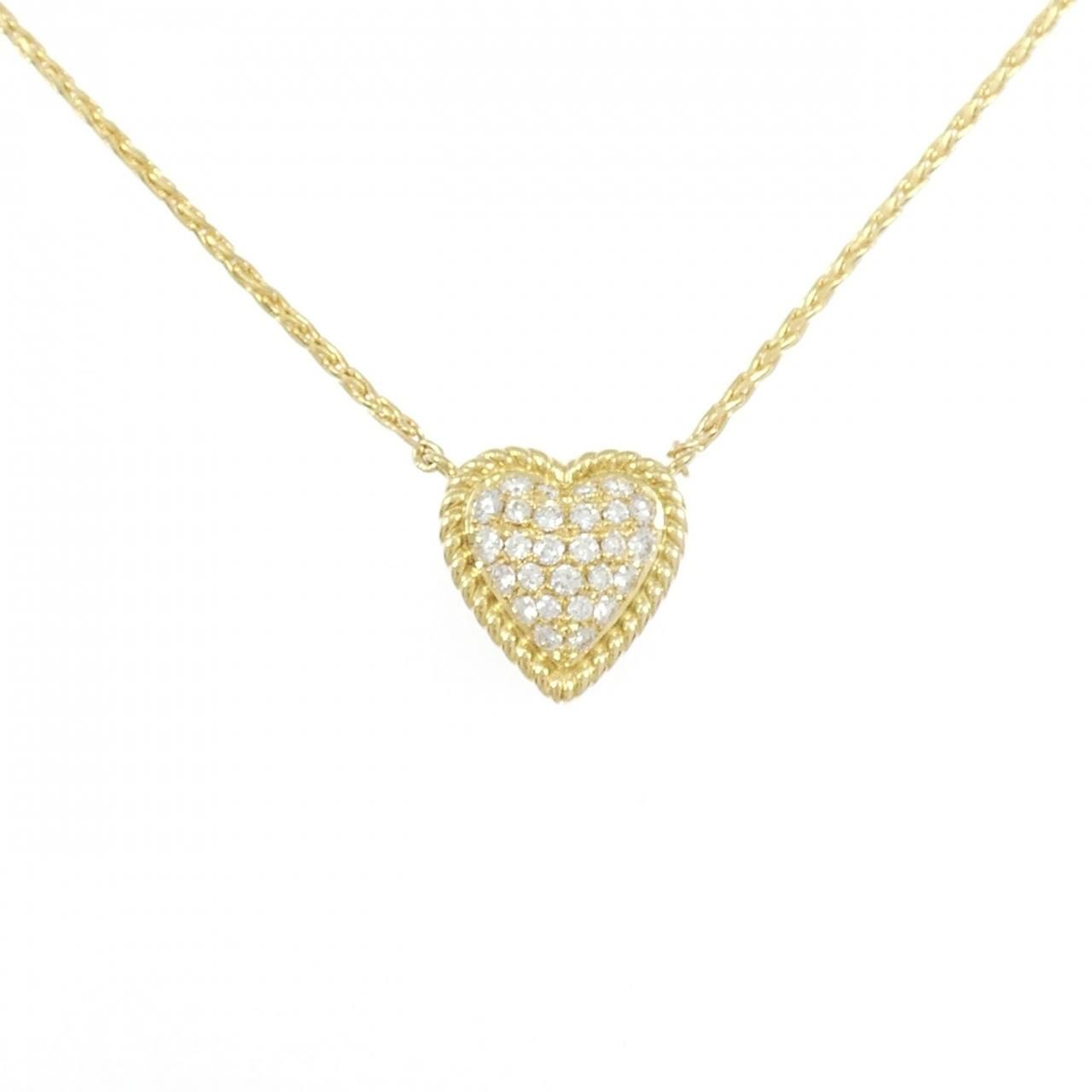 星の砂 ハート ダイヤモンド ネックレス 0.40CT