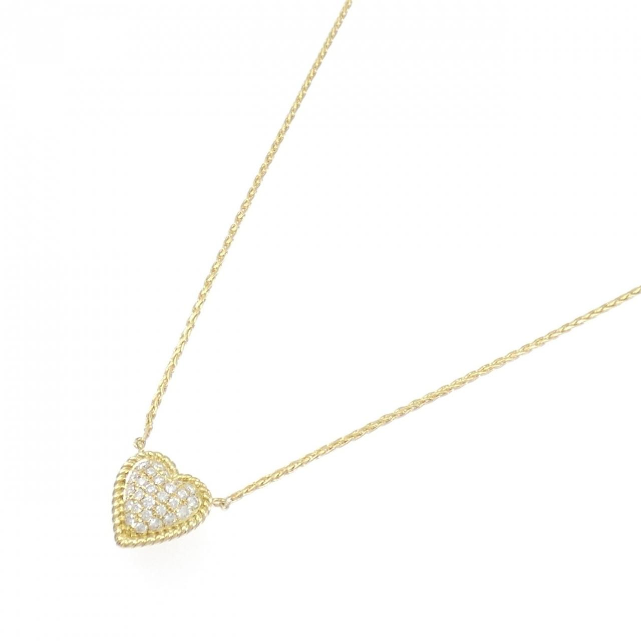 星の砂 ハート ダイヤモンド ネックレス 0.40CT