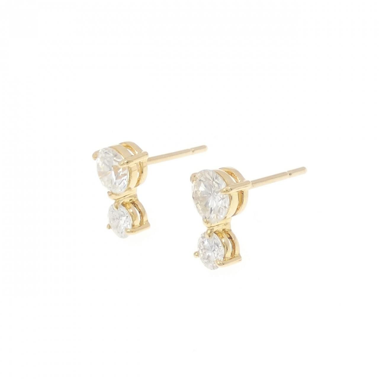 K18YG ダイヤモンド ピアス 1.02CT