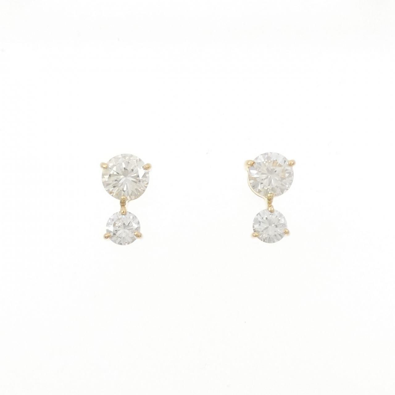 K18YG ダイヤモンド ピアス 1.02CT