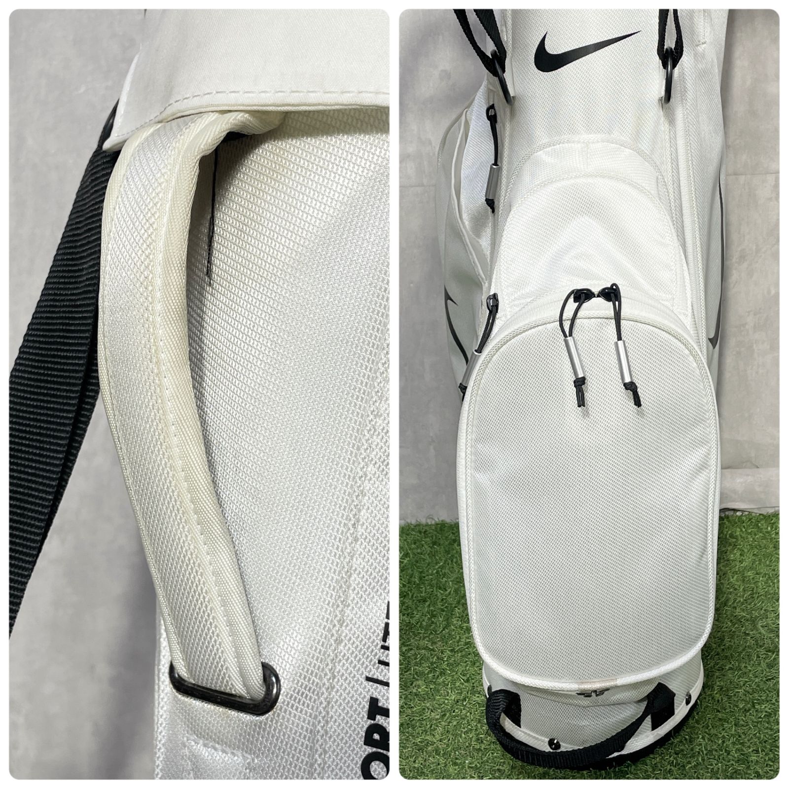 廃盤品】NIKE ナイキ キャディバッグ ゴルフバッグ ホワイト スタンド