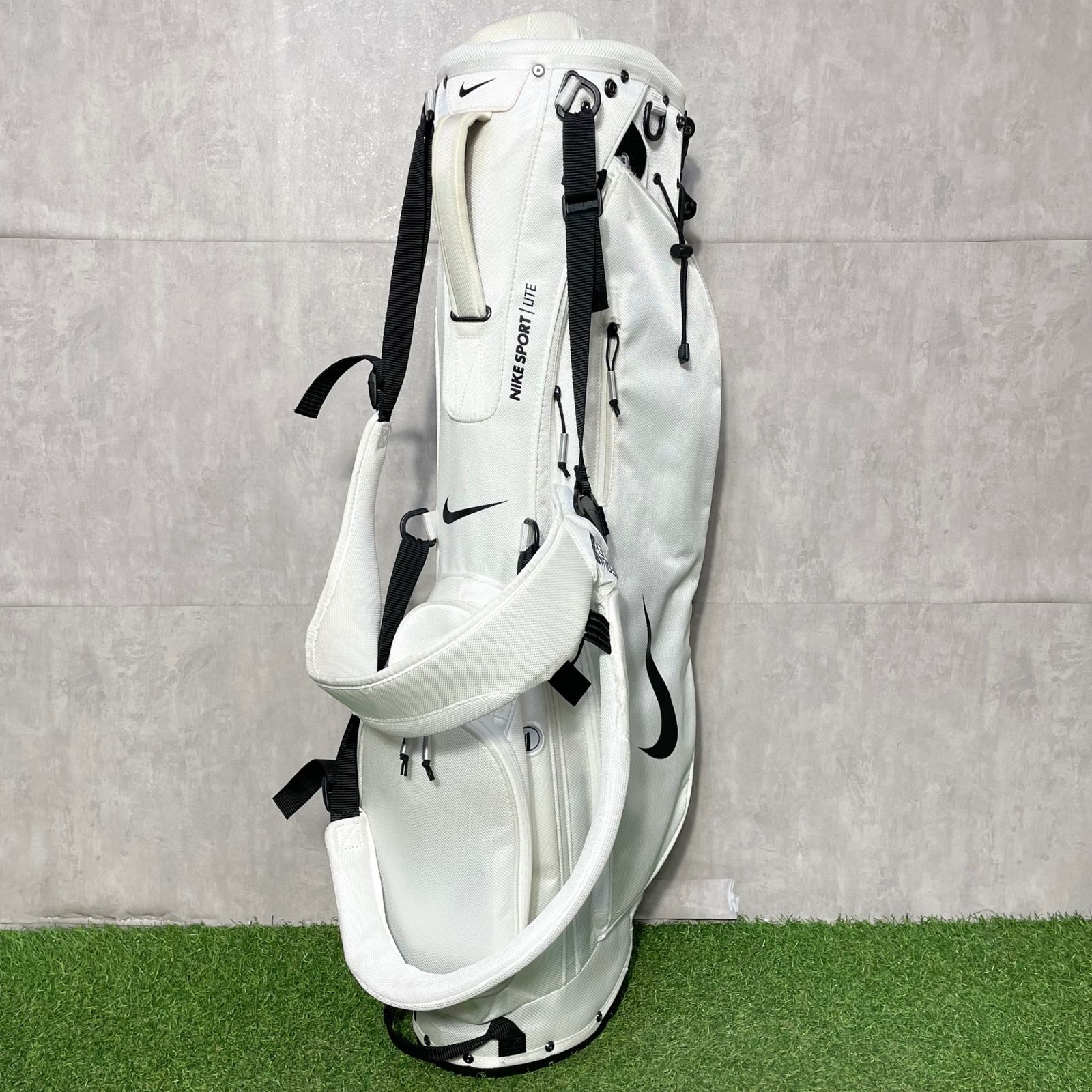 廃盤品】NIKE ナイキ キャディバッグ ゴルフバッグ ホワイト スタンド