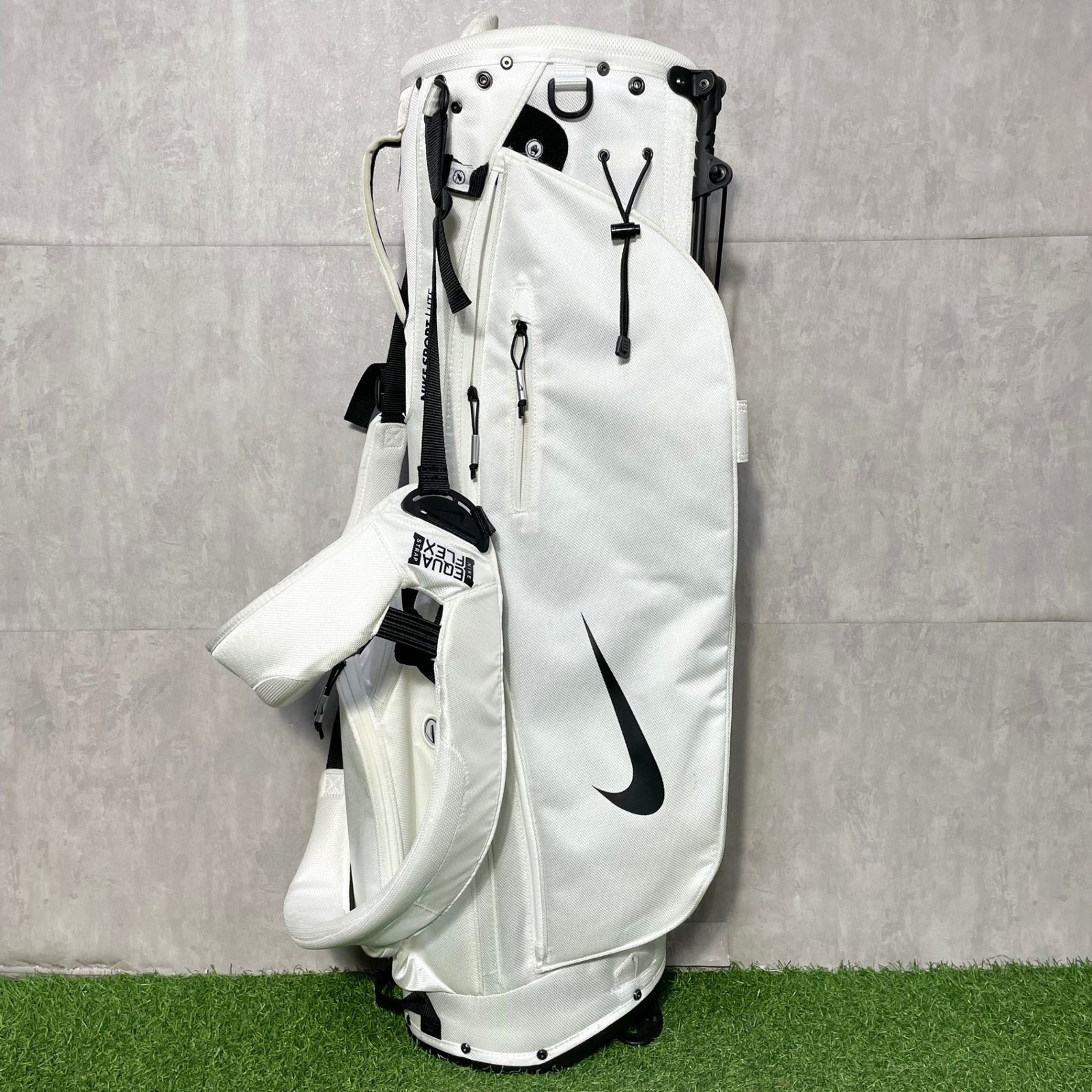 廃盤品】NIKE ナイキ キャディバッグ ゴルフバッグ ホワイト スタンド