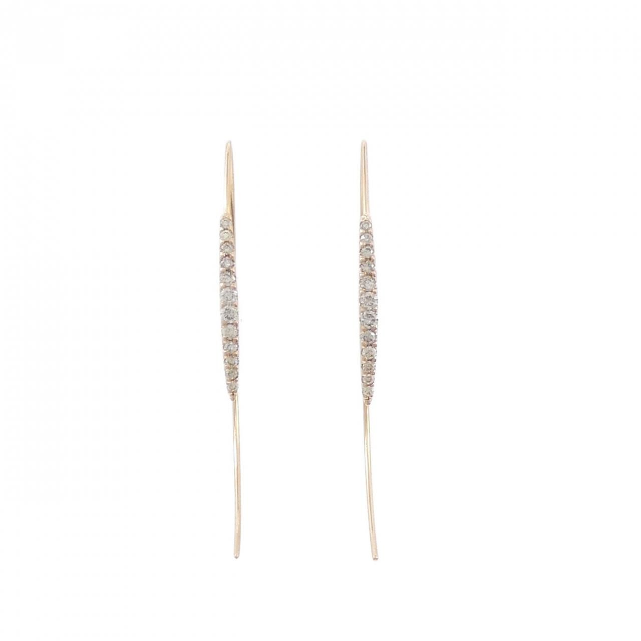 K18PG ダイヤモンド ピアス 0.26CT