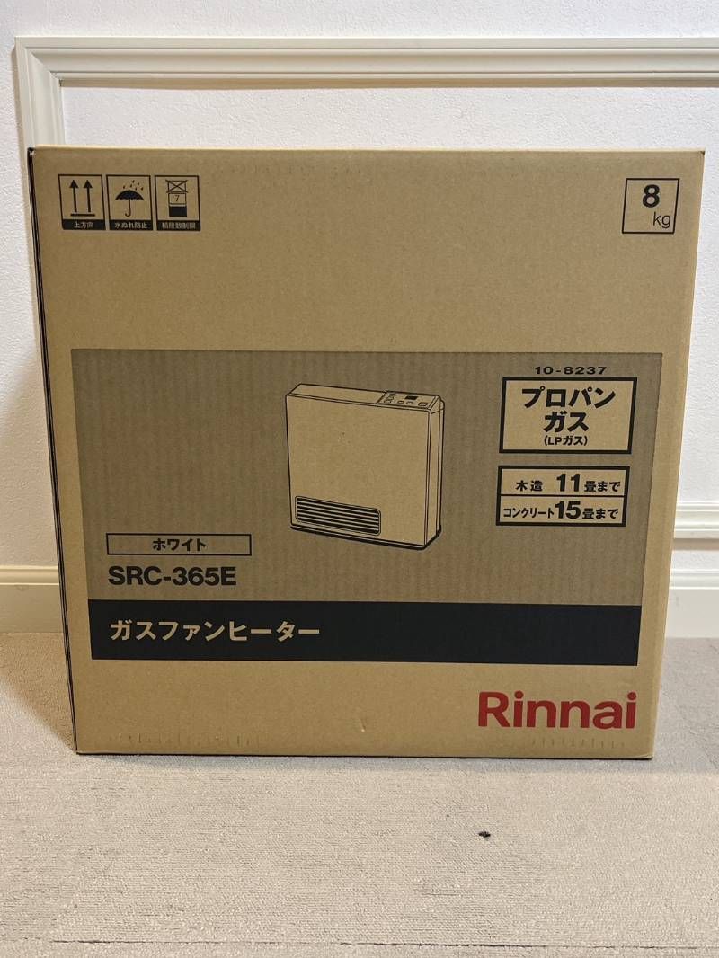 み Rinnai ガスファンヒーター SRC-365E LPガス用 ホワイト リンナイ