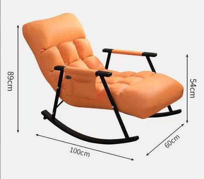 リクライニングバルコニー家庭用屋外リクライニングレジャーチェアテクノロジークロス昼休み怠け者ソファリビングロッキングチェア