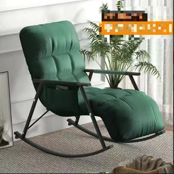 リクライニングバルコニー家庭用屋外リクライニングレジャーチェアテクノロジークロス昼休み怠け者ソファリビングロッキングチェア