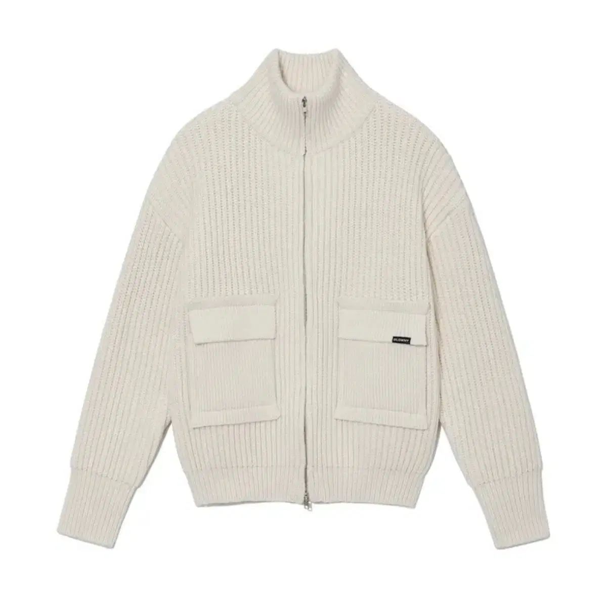 GLOWNY TAYLOR POCKET VISCOSE ニットジップアップ カーディガン