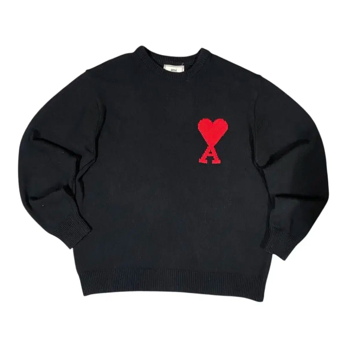 アミ インタルシア ビックハート ロゴ ニット