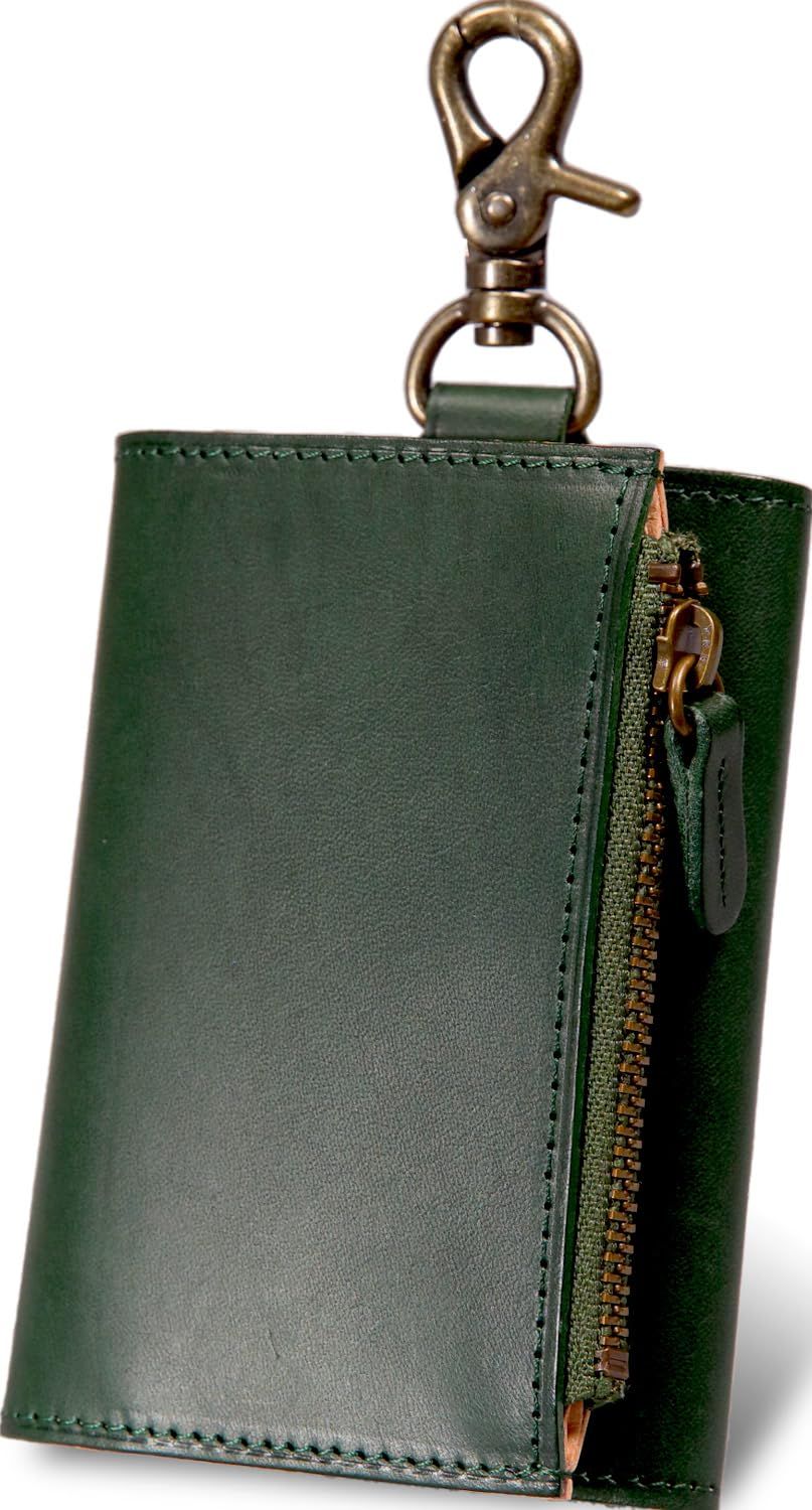 Evoon 財布としても使える キーケース Vellda Key 本革 グリーン