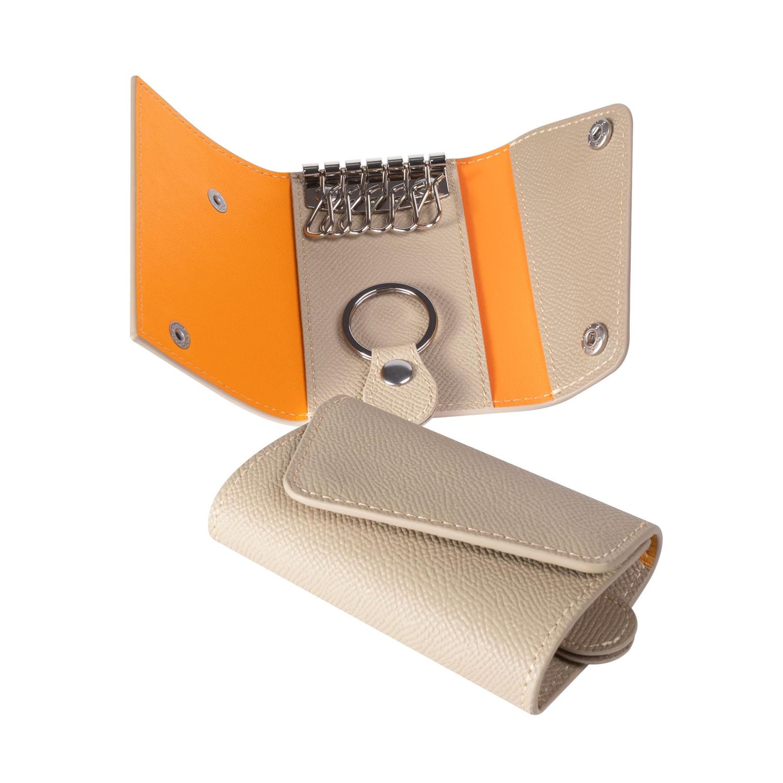 COGURE コグレ キーケース 本革 ヨーロピアンエンボスレザー 大容量 6連キーフック カード収納 CONKC L