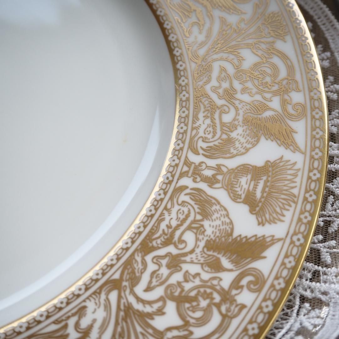 極美品　ウェッジウッド フロレンティーン　 ゴールド　20cmプレート　F6 極美品 ウェッジウッド フロレンティーン ゴールド 20cmプレート F6