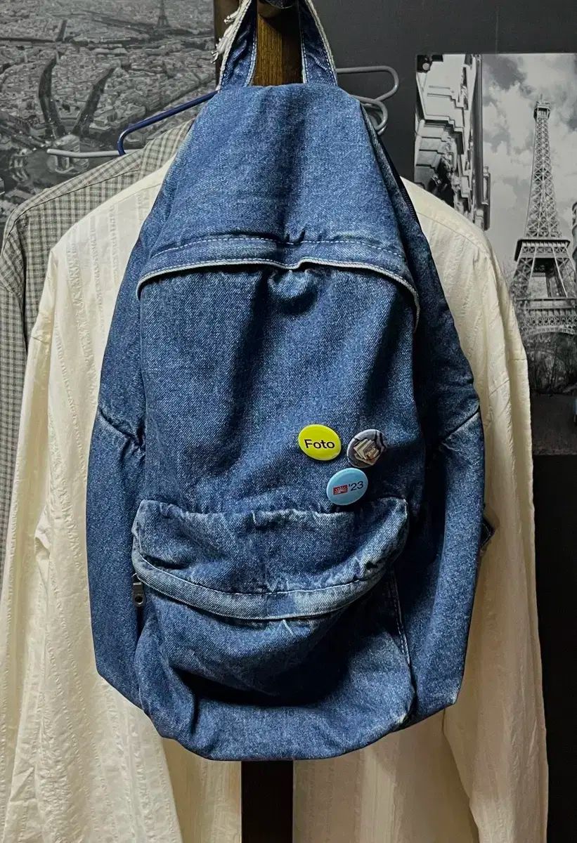 マジア ンタイトル デニム バックパック ブルー