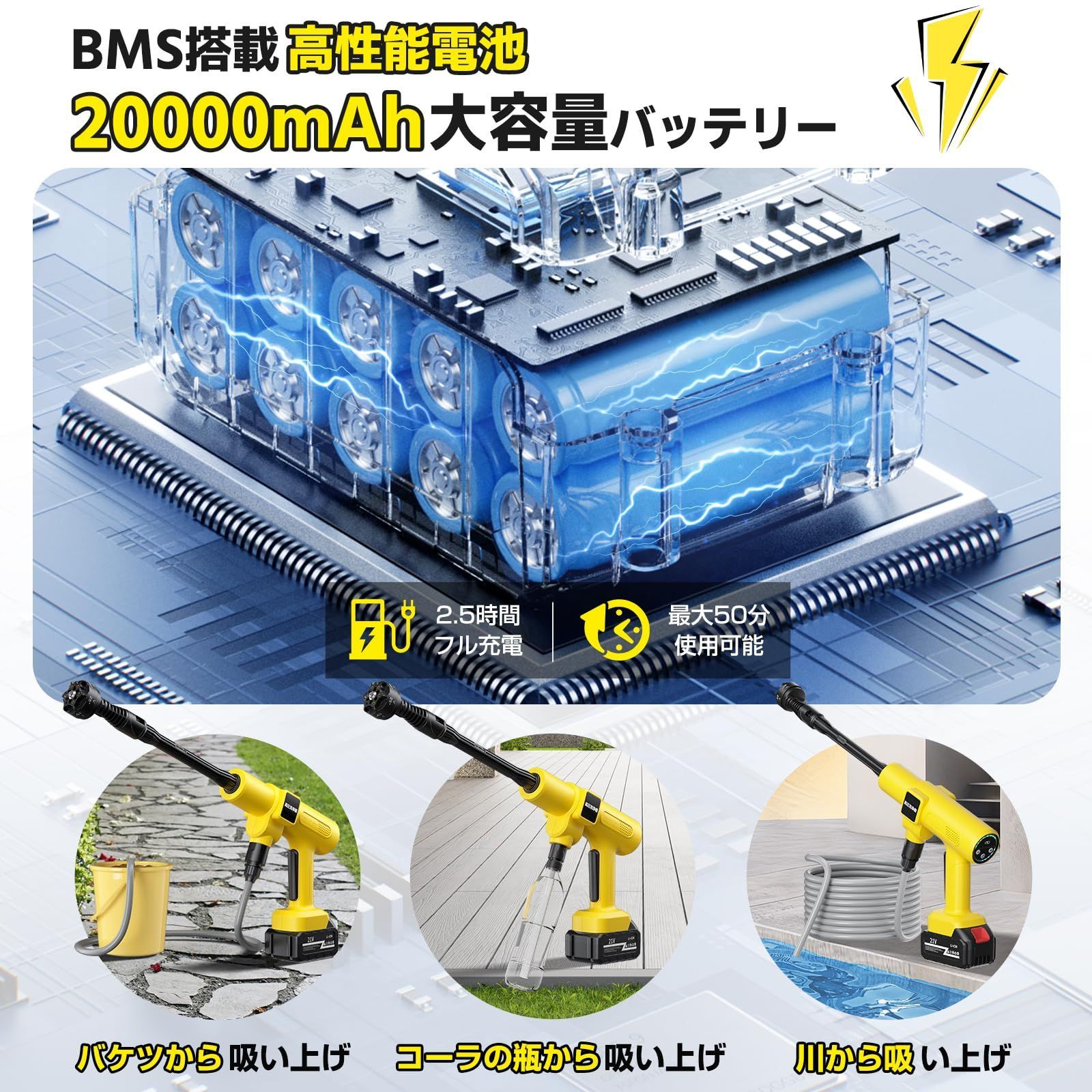 水道接続不要 収納ケー付き
