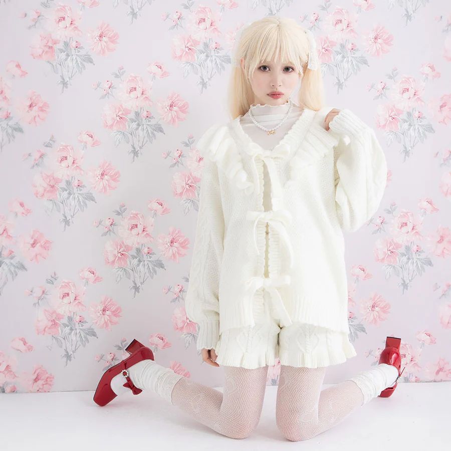 量産型地雷系 DEAR MY IRO ローズ ニット カーディガン