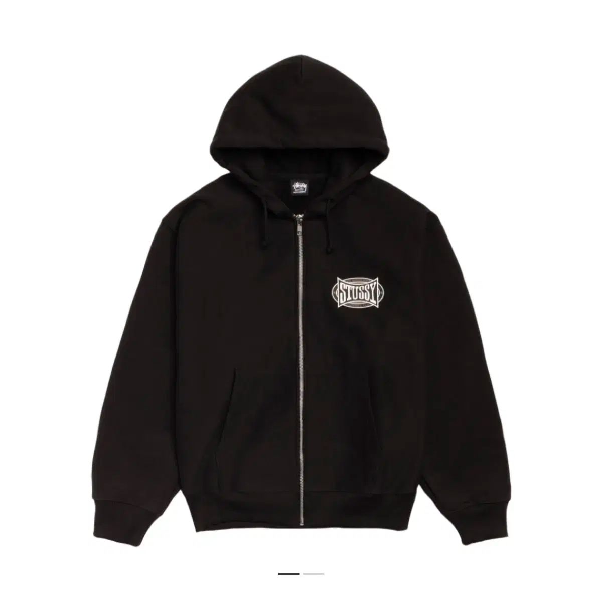 STUSSY ステューシー チャンピオン チャンピオン オーヴァル ジップ WHOODIE ブラック Stussy Champion Oval