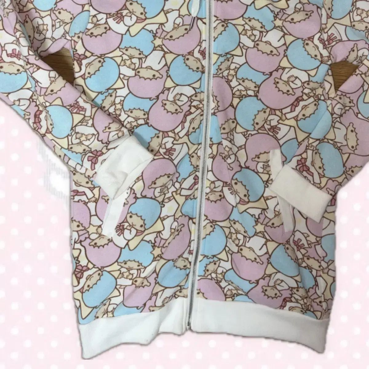  アイテム サンリオ リトルツインスターズ キャラクター フードジップアップ パーカー トップス